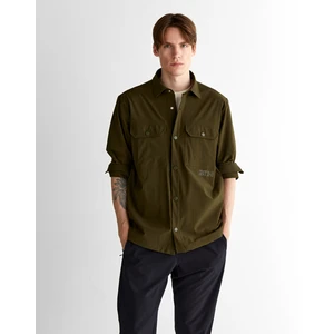 Erkek Yeşil Relaxed Fit Klasik Yaka Gömlek 3825109T.301