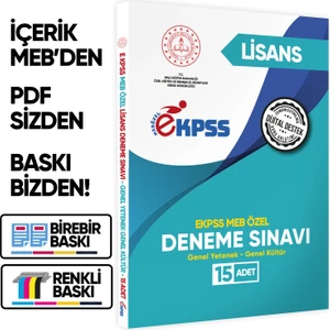 Karakutu Yayınları 2026 MEB ÖZEL EKPSS Lisans 15li Deneme Fasikül Paketi (A4 Büyük Boyutlu Renkli Baskı)