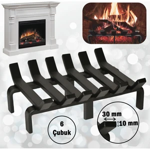 Aktepe Group Şömine Izgarası 36 cm x 32 cm 6 Çubuklu Ekstra Izgara Dar Gözlü Izgara