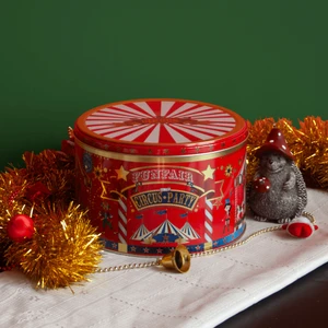 Circus Seri - Yuvarlak Metal Kutu - Kırmızı