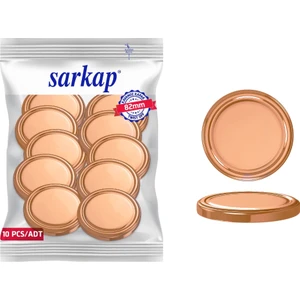 Hijyenik Paketli 10 Adet Kavanoz Kapağı - Bronz - 82mm