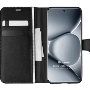 Xiaomi Redmi Note 15 Pro Plus Kılıf Delux Leather Wallet Siyah
