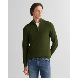 Erkek Haki Regular Fit Yarım Fermuarlı Triko 8040523.360