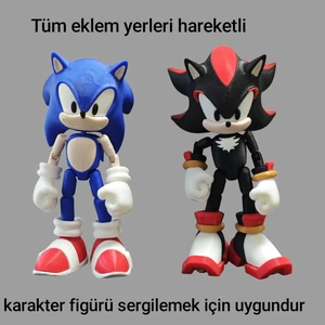 Sonic 2'li Kirpi Sonic ve Shadow Tüm Eklem Yerleri Hareketli Masaüstü figürü Çocuklar İçin Uygun Değildir