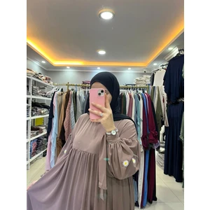 Yüsra Collection Papatya Nakışlı Liza Elbise