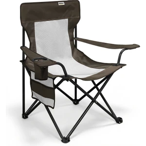 Kamp Sandalyesi, Outdoor, Plaj Piknik Için Katlanır Kamp Sandalyesi Standart Boy - Kahverengi