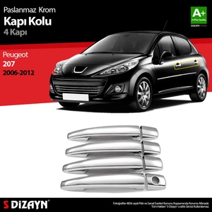 Peugeot 207 Krom Kapı Kolu 4 Kapı 2006-2012