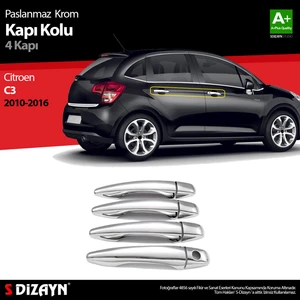 Citroen C3 Krom Kapı Kolu 4 Kapı 2010-2016