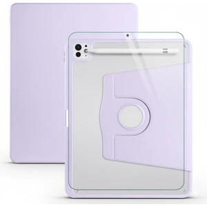 Apple iPad Pro 13 M5 (2025) Dönebilen Standlı Kalem Bölmeli Koruyucu Kılıf Stylus Kalem ve Nano Ekran Koruyucu Çok Fonksiyonlu Set