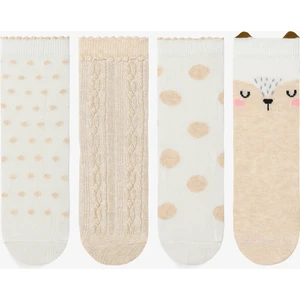 Çok Renkli Kız Çocuk Cream Hedgehog 4lü Soket Çorap