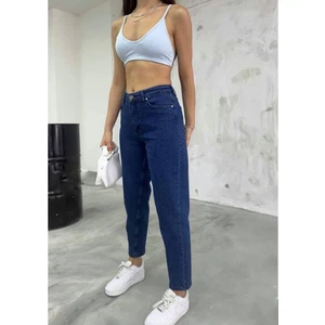 Likralı Mom Jeans Kadın Kot Pantolon