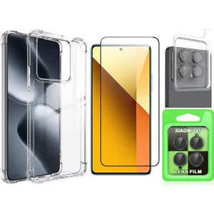Xiaomi 14T Kılıf Zore Nitro Anti Shock Silikon Kılıf + Kamera Lens + Cam Ekran Koruyucu