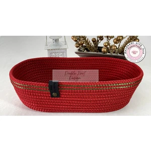 Double Knot Design Oval Ekmek Sepeti Organizer Tress Supla Amerikan Servis Tamamlayıcı Hediyelik