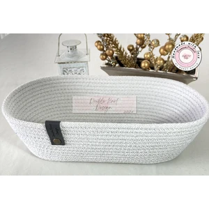 Double Knot Design Oval Ekmek Sepeti Organizer Tress Supla Amerikan Servis Tamamlayıcı Hediyelik