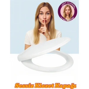 Yavaş Kapanan Oval Klozet Kapağı – Sessiz, Dayanıklı, Kolay Montaj – Universal Uyumlu Kapak