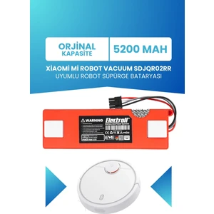 Xiaomi Mi Robot Vacuum Sdjqr02rr Uyumlu Batarya (ORJİNAL KAPASİTE) 5200mah Kutulu Robot Süpürge Pili