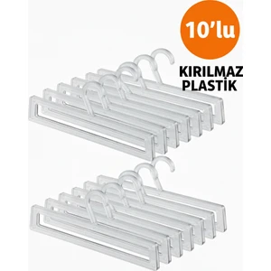 Şal Askısı -Eşarp Askısı- Atkı Askısı Dikdörtgen 10'lu Paket