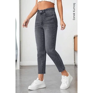 Mom Boyfriend Esnek Yüksek Bel Kadın Kot Pantolon – Rahat Kalıp, Şık Görünüm, Premium Denim Kalitesi