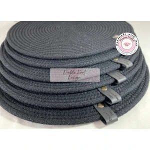 Double Knot Design 6 Adet  Amerikan Servis Supla Tress Jüt Hediyelik Sunum Davet Masa Düzeni