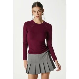 Kadın Main Lux Touch Yumuşak Doku Mürdüm Bluz