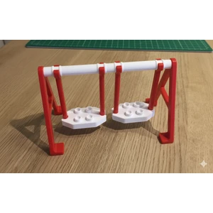 Studyo Tridi Salıncak 2 Oturaklı Yapı Blok Uyumlu - 3D Baskı