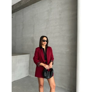 Leopar Astarlı Blazer Ceket
