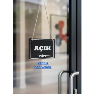 Sayılı Collection Açık Kapalı Çift Yön Kapı Tabelası Mağaza Dükkan Açık Kapalı Yazısı, Uyarısı (25X15 Cm)