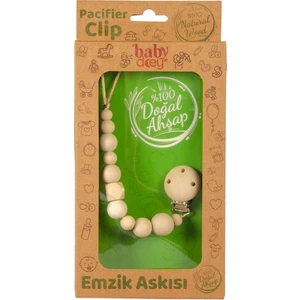 Baby Dcey Doğal Ahşap Emzik Askısı