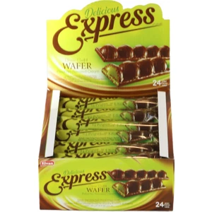 Express Antep Fıstık Aromalı Dolgulu Gofret 30 Gr. 24 Adet (1 Kutu)