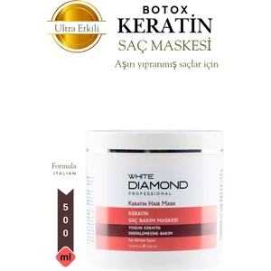 White Diamond  Botox Keratin Saç Bakım Maskesi Yoğun Keratin Içerikli Derinlemesine Bakım  500 ml