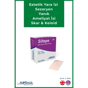 UK Siltape Soft Silikon Bant -dikiş izi-sezaryen-yanık-estetik 2cm x 3mt