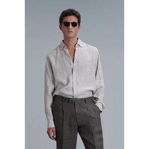 Tamar Erkek Basic Gömlek Regular Fit Bej