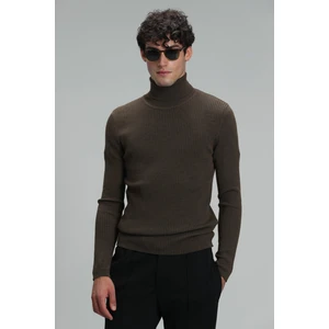 Grant Tam Balıkçı Erkek Kazak Siyah