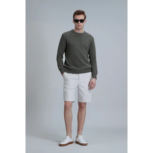 Fral Spor Erkek Chino Şort Slim Fit Saks