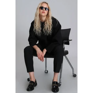 Selın Kadın Örme Sweatshırt Siyah