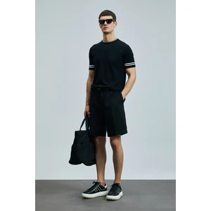 Ross Spor Erkek Chino Şort Slim Fit Siyah