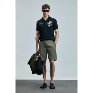 Ross Spor Erkek Chino Şort Slim Fit Siyah