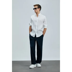 Pitaya Erkek Keten Gömlek Comfort Fit Siyah