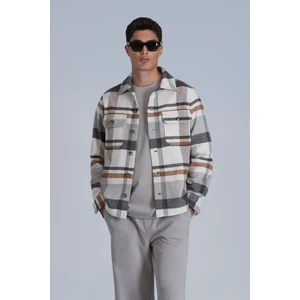 Fera Erkek Basic Gömlek Slim Fit Gri