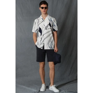 Fral Spor Erkek Chino Şort Slim Fit Lacivert