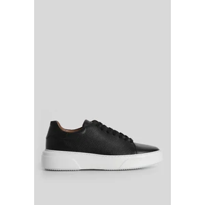 Tommy Erkek Deri Sneaker Ayakkabı Siyah