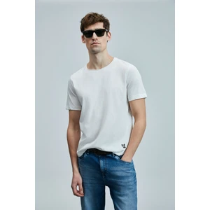 Junya Erkek Basic Tişört Kırık Beyaz