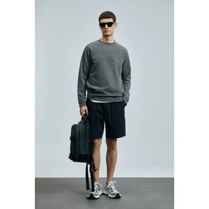 Moon Erkek Şort Eşofman Siyah