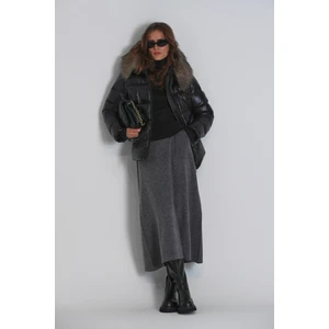 Klemantın Kaz Tüyü Kadın Mont