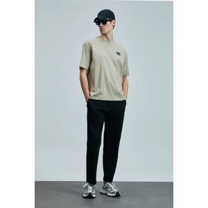 Mask Modern Grafik T- Shirt Bej