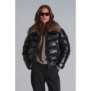 Daısy Kaz Tüyü Kadın Mont Siyah