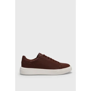 Tommy Erkek Deri Sneaker Ayakkabı Taba
