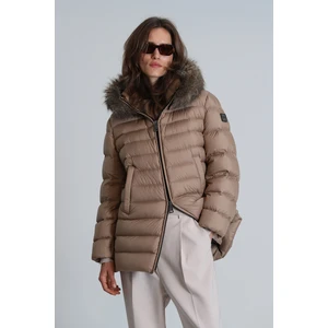 Elıt Kaz Tüyü Kadın Mont Siyah