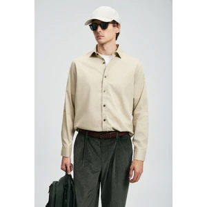 Ferla Erkek Basic Gömlek Regular Fit Bej