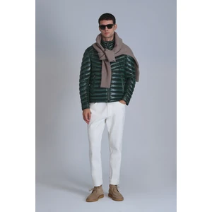 Luc Kaz Tüyü Erkek Mont Siyah